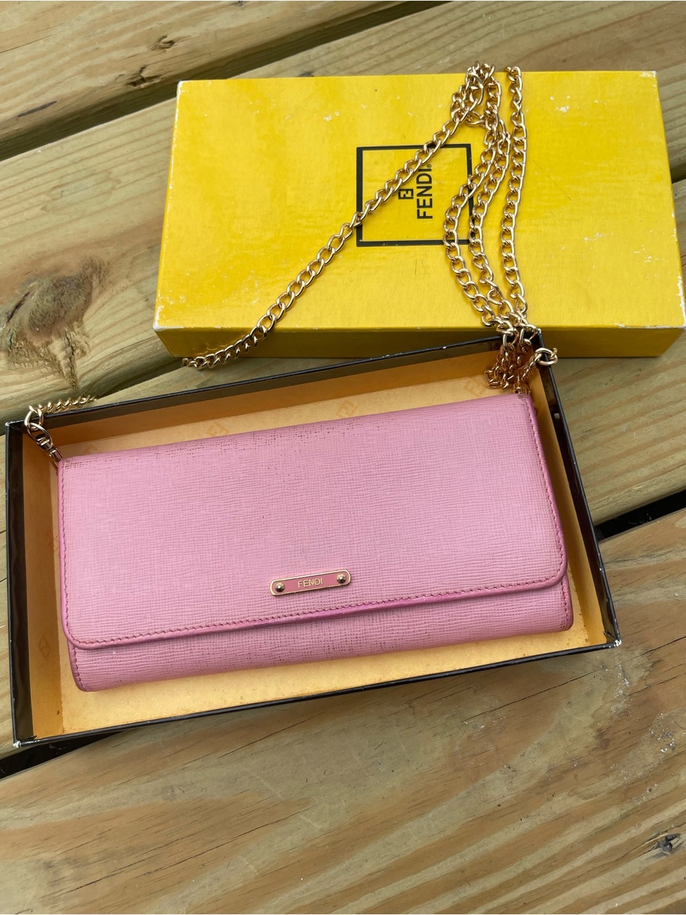 Authentic Fendi pink crossbody